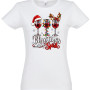 Női karácsonyi póló Christmas Spirit poharas mintával