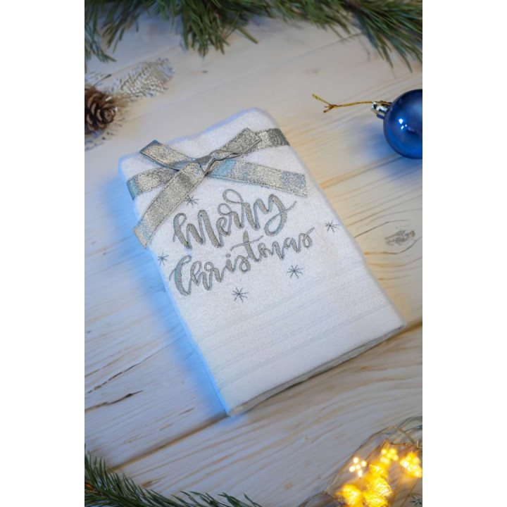 Törölköző hímzéssel, MERRY CHRISTMAS STARS Nyomtatás nélküli termékek, Szezonális ajánlat, Karácsony, Törölközők / Serpák image
