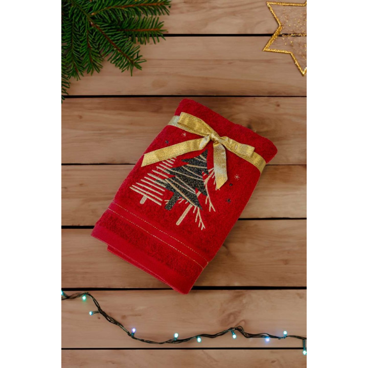 Törölköző hímzett karácsonyi díszítéssel, Pines Nyomtatás nélküli termékek, Szezonális ajánlat, Karácsony, Törölközők / Serpák image