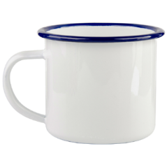 Fém bögre színes szegéllyel 300ml