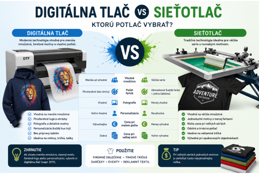 Digitális nyomtatás vagy szitanyomás: melyiket válasszuk?