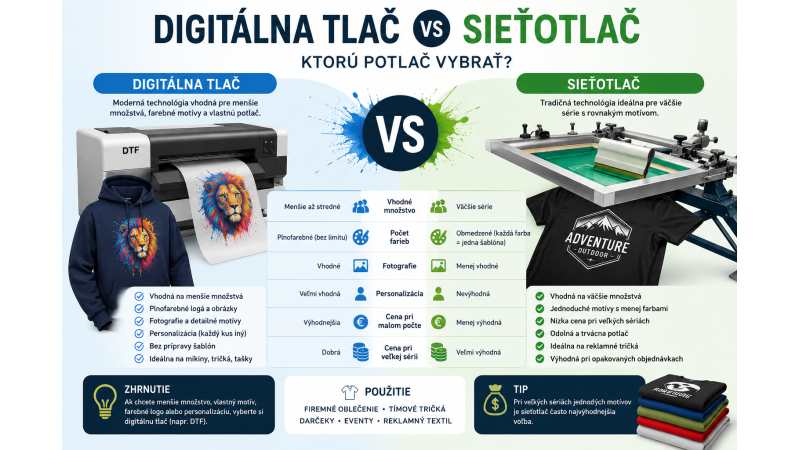 Digitális nyomtatás vagy szitanyomás: melyiket válasszuk?