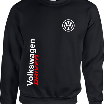 Pulóver  VW Driver motívummal, fekete