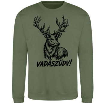 Lovu zdar szarvasos vadász pulóver – zöld HU