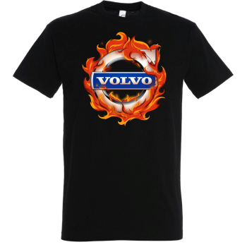 Póló Volvo fire motívummal
