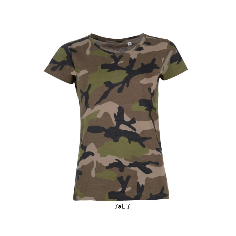 Camo női póló Pólók, Póló Vadász / Horgász, Pólók, Nyomtatás nélküli termékek image
