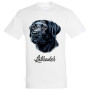 Fekete Labrador Retriever póló egyedi névvel